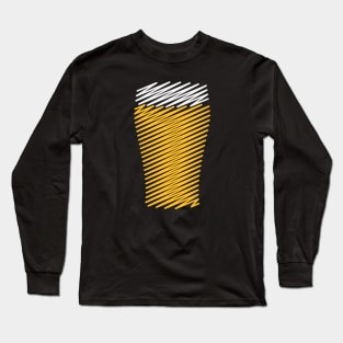 Beer Glass (Beer Drinker / Pale Ale / Scribble) Long Sleeve T-Shirt